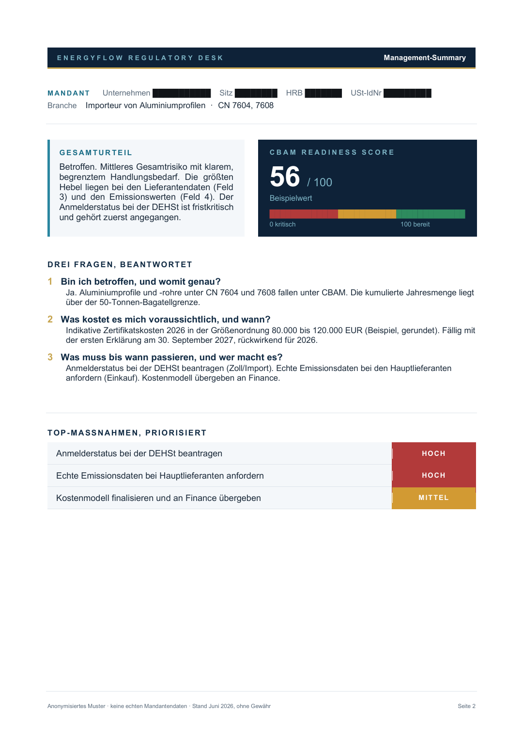 View anonymised sample CBAM Decision File